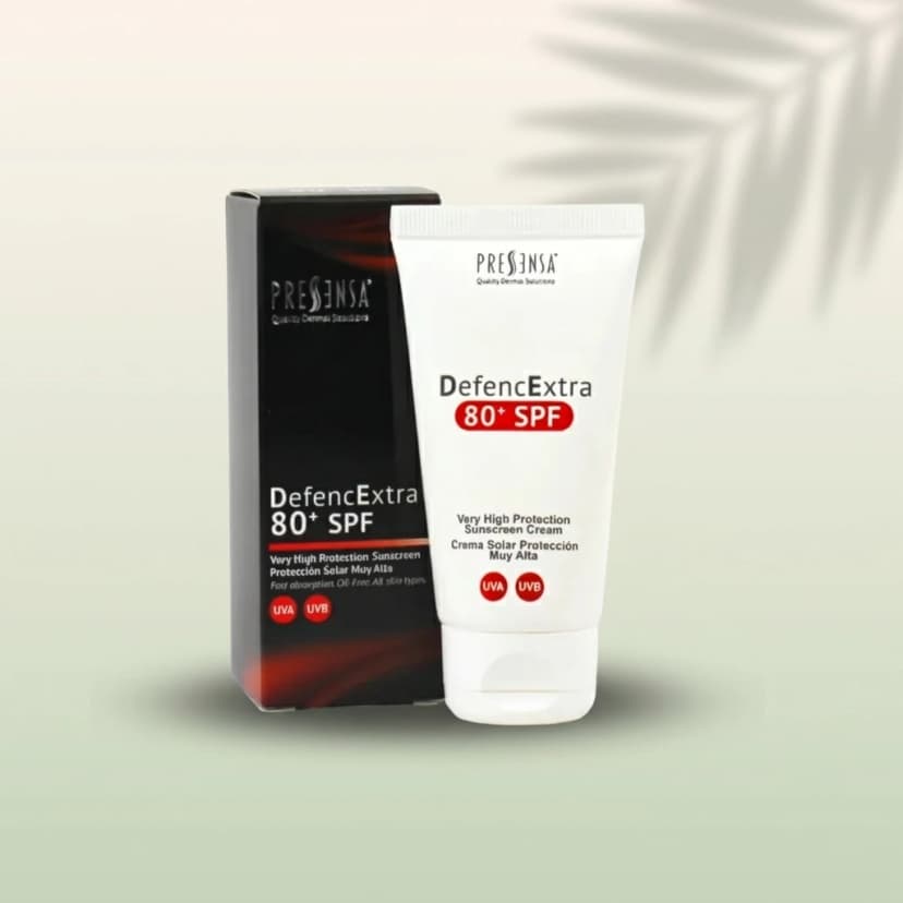DEFENCEXTRA 80+ - Pressensa producto dermocosmetico