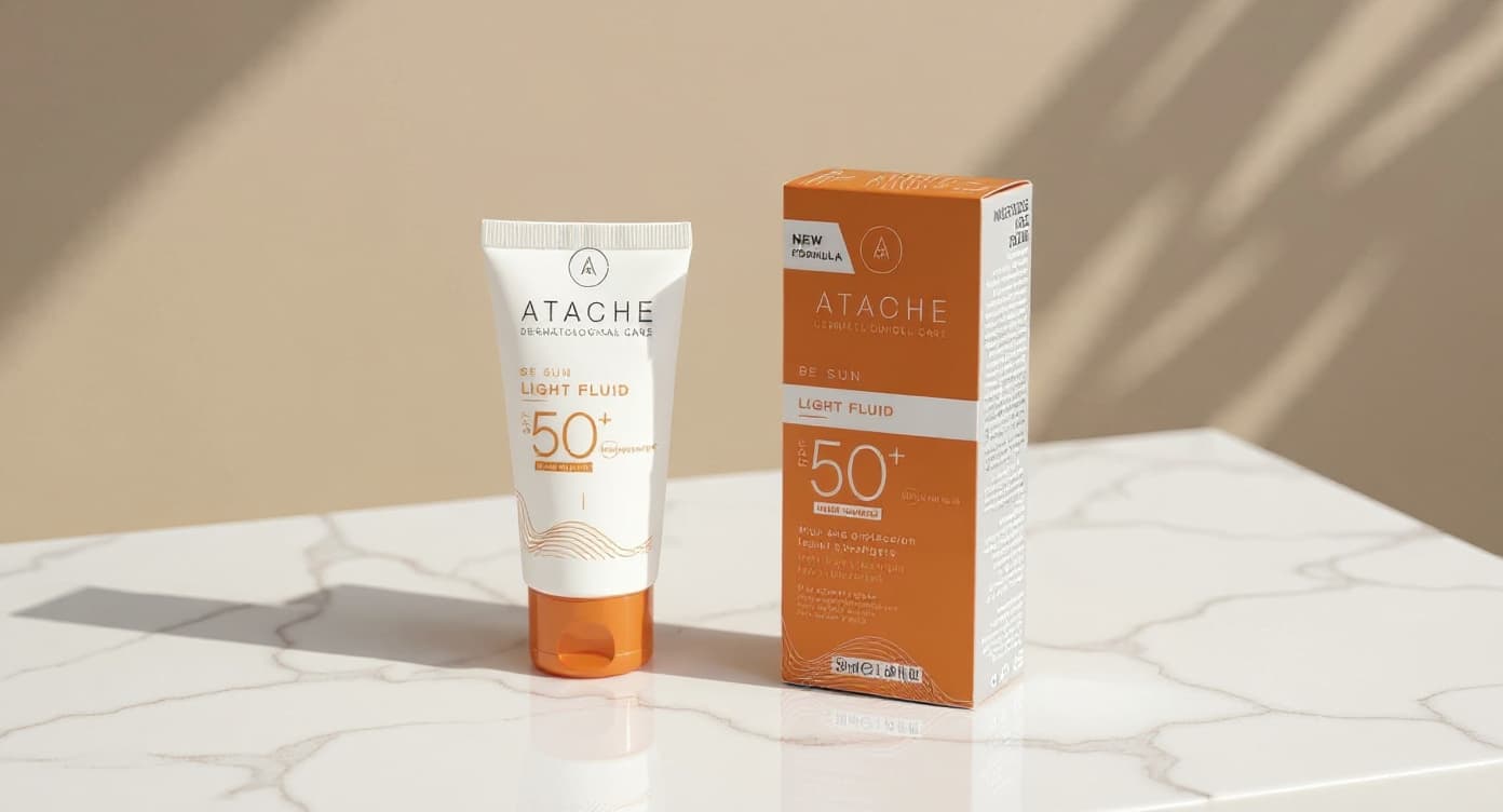 Dos envases de crema hidratante facial sobre superficie de mármol blanco con luz natural cálida
